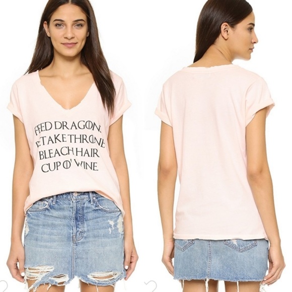 Wildfox Daenery's Life Treehouse Feed Dragons Tee XS - Picture 2 of 5
